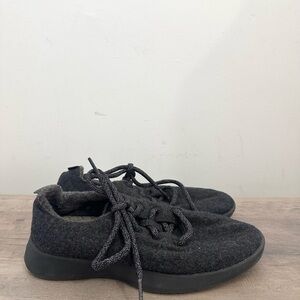 Allbirds Wool Runners womens 7 Gray Black Running Shoes Workout Sneakers